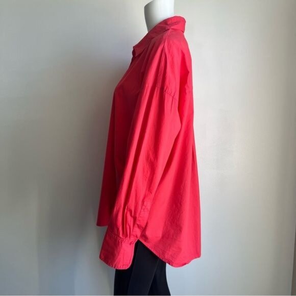 Monrow Poplin Oversized Button Down Shirt - M - Picture 4 of 7